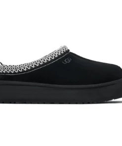 UGG Tazz Platform Black Slippers