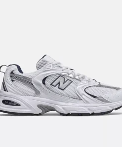 New Balance 530 White Silver Navy