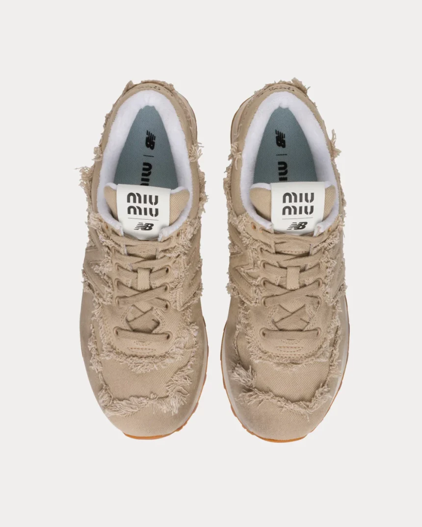 new balance 574 miu miu denim colonial beige - Image 3