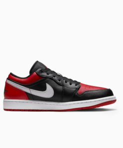 Air Jordan 1 Low Alternate Bred Toe Black Gym Red Sneakers