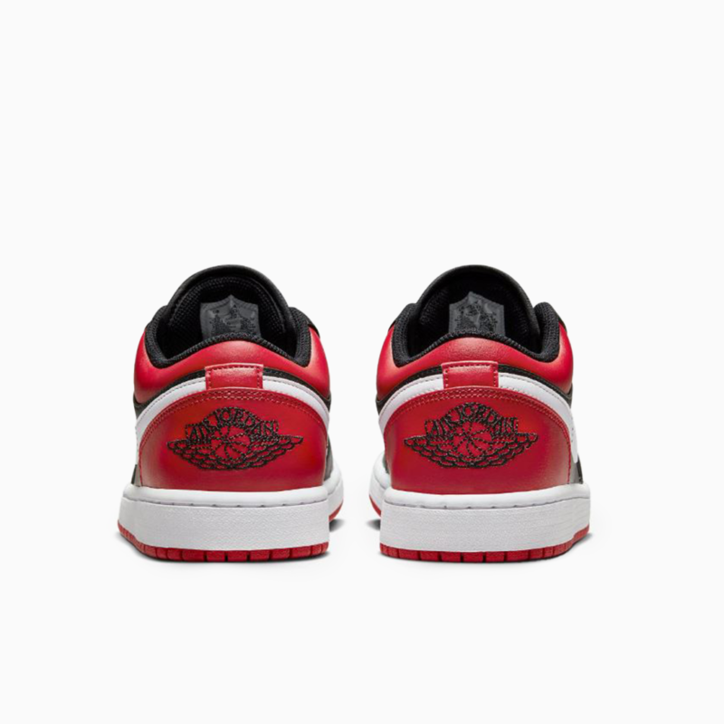 Air Jordan 1 Low Alternate Bred Toe Black Gym Red Sneakers - Image 3