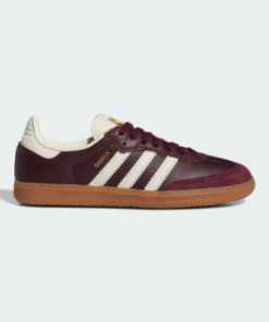 adidas samba Maroon/Cream White / Gold Metallic